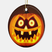 Gesneden Halloween pompoen Keramisch Ornament (Links)