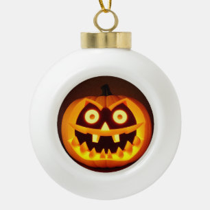 Gesneden Halloween pompoen Keramische Bal Ornament