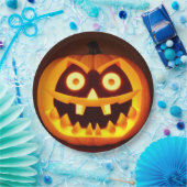 Gesneden Halloween pompoen Papieren Bordje (Feest)