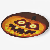 Gesneden Halloween pompoen Papieren Bordje (Gekanteld)