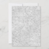 Gesneden Hart Berk Bast Bast Huwelijksuitnodiginge Kaart (Achterkant)