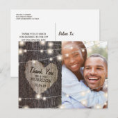 Gesneden Hart Boom Bruiloft Dank u Briefkaart (Voorkant / Achterkant)