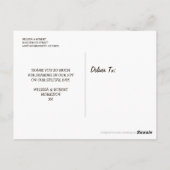 Gesneden Hart Boom Bruiloft Dank u Briefkaart (Achterkant)