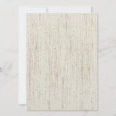 Gesneden Hart Hout Look Wedding Kaart (Achterkant)