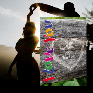 GESNEDEN HART IK HOU VAN JE PERSONALISEREN POSTER