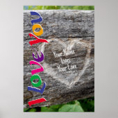 GESNEDEN HART IK HOU VAN JE PERSONALISEREN POSTER (Voorkant)