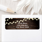 Gesneden Hart in Hout & String Lights Rustiek Etiket (Insitu)