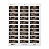 Gesneden Hart in Hout & String Lights Rustiek Etiket (Full Sheet)