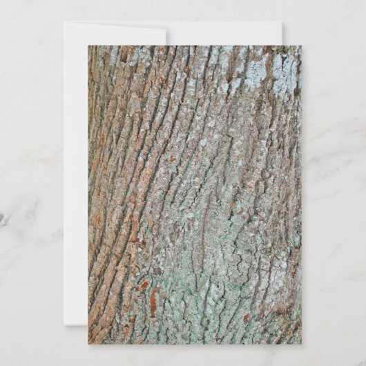 Gesneden hart rustieke landboom bruiloft uitnodigi kaart (Achterkant)