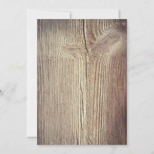 Gesneden Hart String Lichten Houten vrijgezellenfe Kaart (Achterkant)