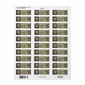 Gesneden Hartboom Bruiloft | Rustieke Lichtslinger Etiket (Full Sheet)