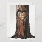 Gesneden Hartboom Stump Rustieke Foto Sweet 16 Kaart (Achterkant)