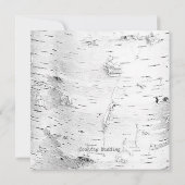 Gesneden Harten Berkenbast Trouwdouche Kaart (Achterkant)