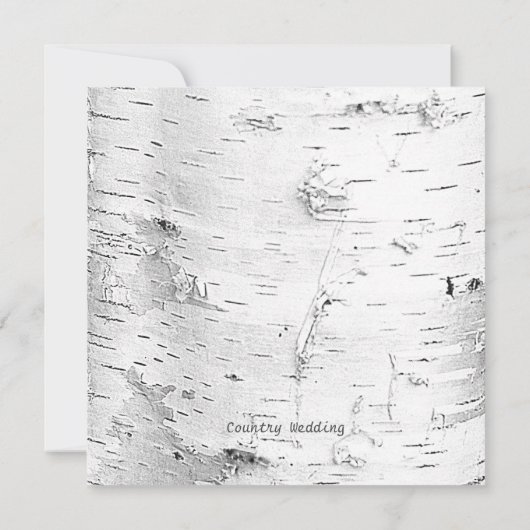 Gesneden Harten Berkenbast Trouwdouche Kaart (Achterkant)