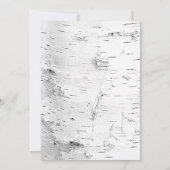 Gesneden Harten Witte Berkenschors Huwelijk Kaart (Achterkant)