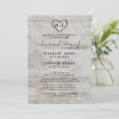 Gesneden Hartjes Landelijke Berkenhouten Boom Trou Kaart (Staand voorkant)