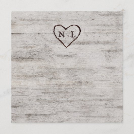 Gesneden Hartjes Rustic Berkenhouten Vierkante Eet Menu (Achterkant)