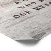 Gesneden Hartjes Rustiek Herdenkingbord In Lieve H Poster (Hoek)