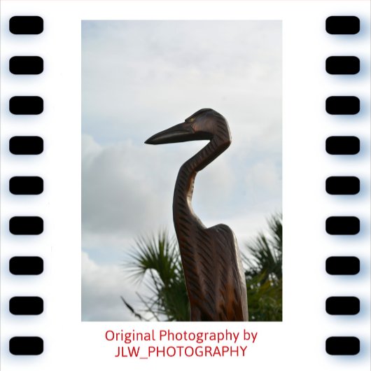 Gesneden Heron Coastal Monogram Rubberstempel