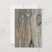 Gesneden Hout Hart RSVP Uitnodiging (Achterkant)