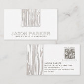 Gesneden hout moderne professionele timmerman Qr c Visitekaartje (Voorkant / Achterkant)