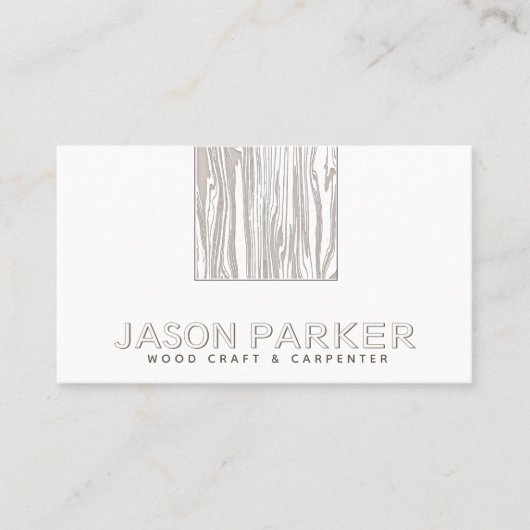 Gesneden hout moderne professionele timmerman Qr c Visitekaartje (Voorkant)