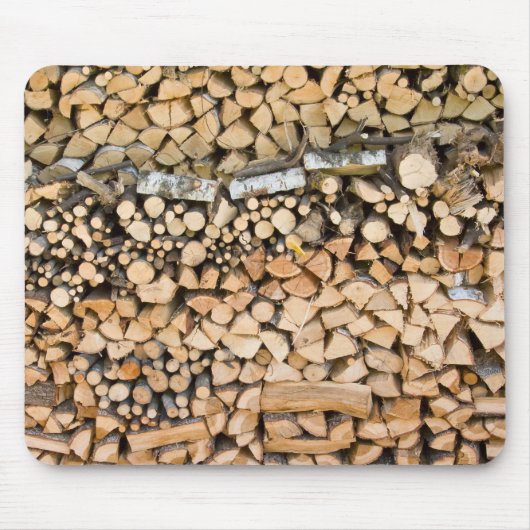 Gesneden hout op een hoop mousepad muismat (Voorkant)