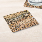 Gesneden hout op een onderzetter (Schuin)