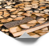 Gesneden hout op een stapel poster (Hoek)