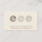 Gesneden hout professionele timmerman Qr code Visitekaartje (Voorkant)