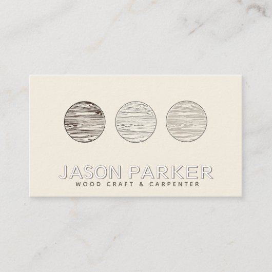 Gesneden hout professionele timmerman Qr code Visitekaartje (Voorkant)