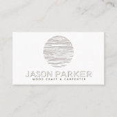 Gesneden hout professionele timmerman Qr code Visitekaartje (Voorkant)