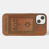 Gesneden hout Shalom iPhone Hoesje (Achterkant horizontaal)