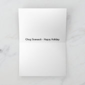 Gesneden Houten Chag Sameach Feestdagen Kaart (Binnen)