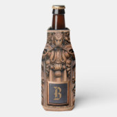 Gesneden Houten Monogram Flessenkoeler Flesjeskoeler (Fles Voorkant)