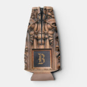 Gesneden Houten Monogram Flessenkoeler Flesjeskoeler (Achterkant)