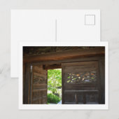 Gesneden, Houten Poorten: Zojoji-tempel, Tokio Briefkaart (Voorkant / Achterkant)