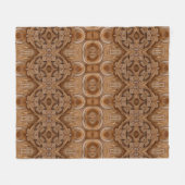 Gesneden houten wand, sabotachtig, oud, antiek, fleece deken (Voorkant (Horizontaal))