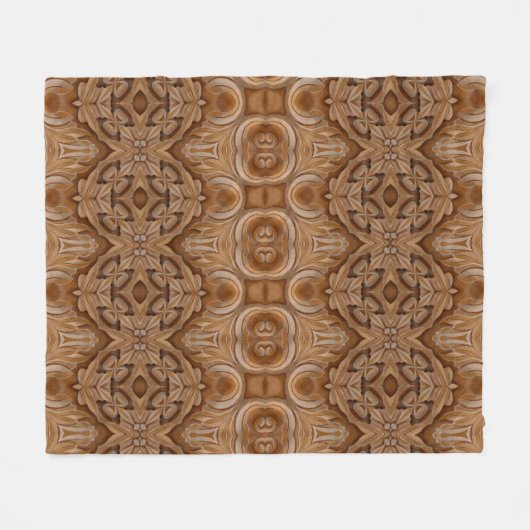 Gesneden houten wand, sabotachtig, oud, antiek, fleece deken (Voorkant (Horizontaal))