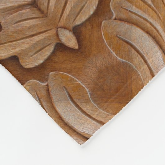 Gesneden houten wand, sabotachtig, oud, antiek, fleece deken (Hoek)