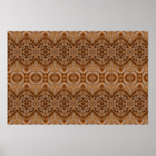Gesneden houten wand, sabotachtig, oud, antiek, poster