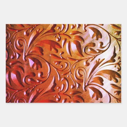 Gesneden houtnerf look elegant bevlekt inpakpapier vel (Voorkant)