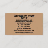 Gesneden houtsnijder visitekaartje (Achterkant)