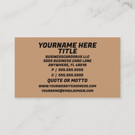 Gesneden houtsnijder visitekaartje (Achterkant)