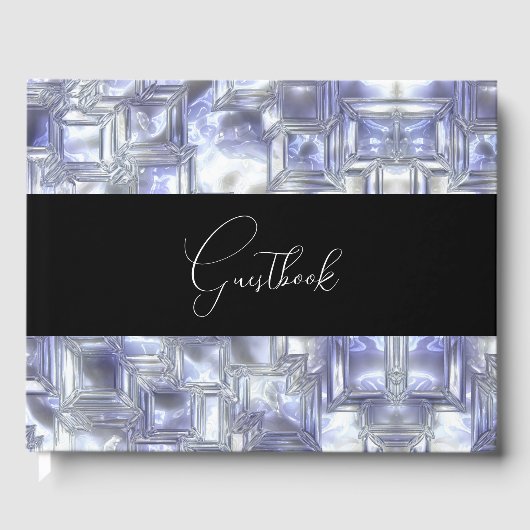 Gesneden Ice Texture bruiloft Gastenboek (Voorkant)