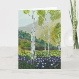 Gesneden in een Boom Feestdagen Kaart