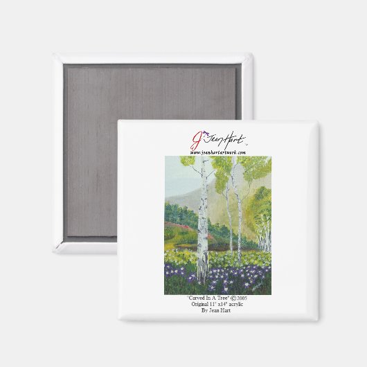 "Gesneden in een boom" Magneet (Voorkant / Achterkant)