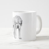 Gesneden in schaduw grote koffiekop (Voorkant rechts)