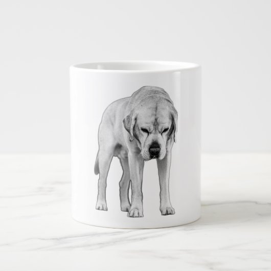 Gesneden in schaduw grote koffiekop (Voorkant)