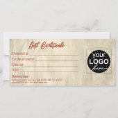 Gesneden kettinghartrepen Gift Kaart (Achterkant)